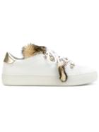 Tod's Fur-trimmed Sneakers - White