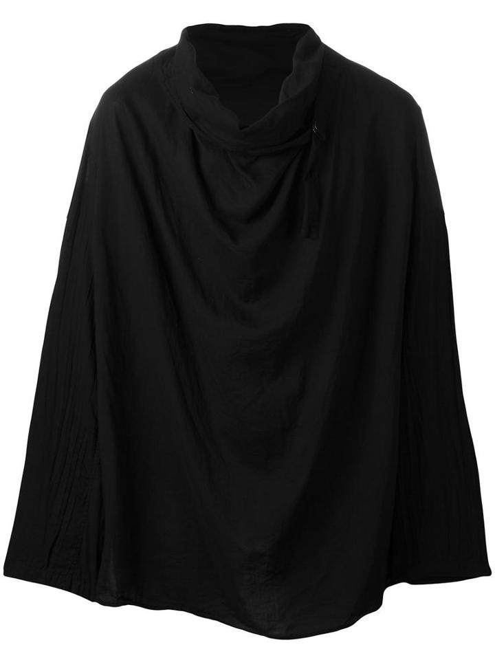 Yohji Yamamoto Tunic Shirt, Men's, Size: 38, Black, Cotton/tencel