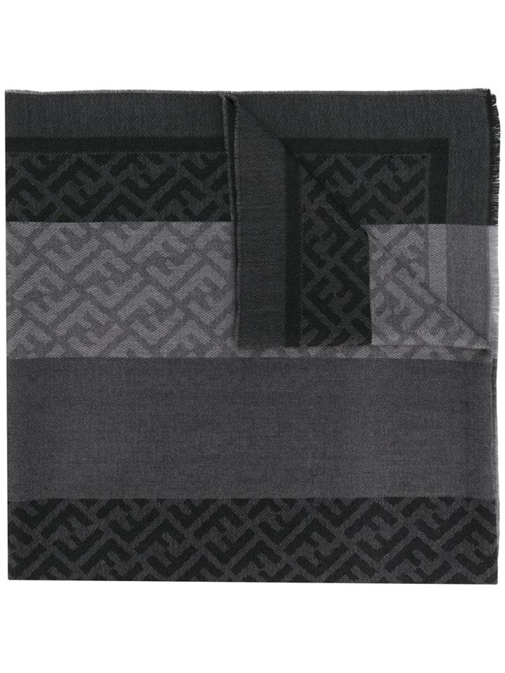Fendi Monogram Scarf - Grey