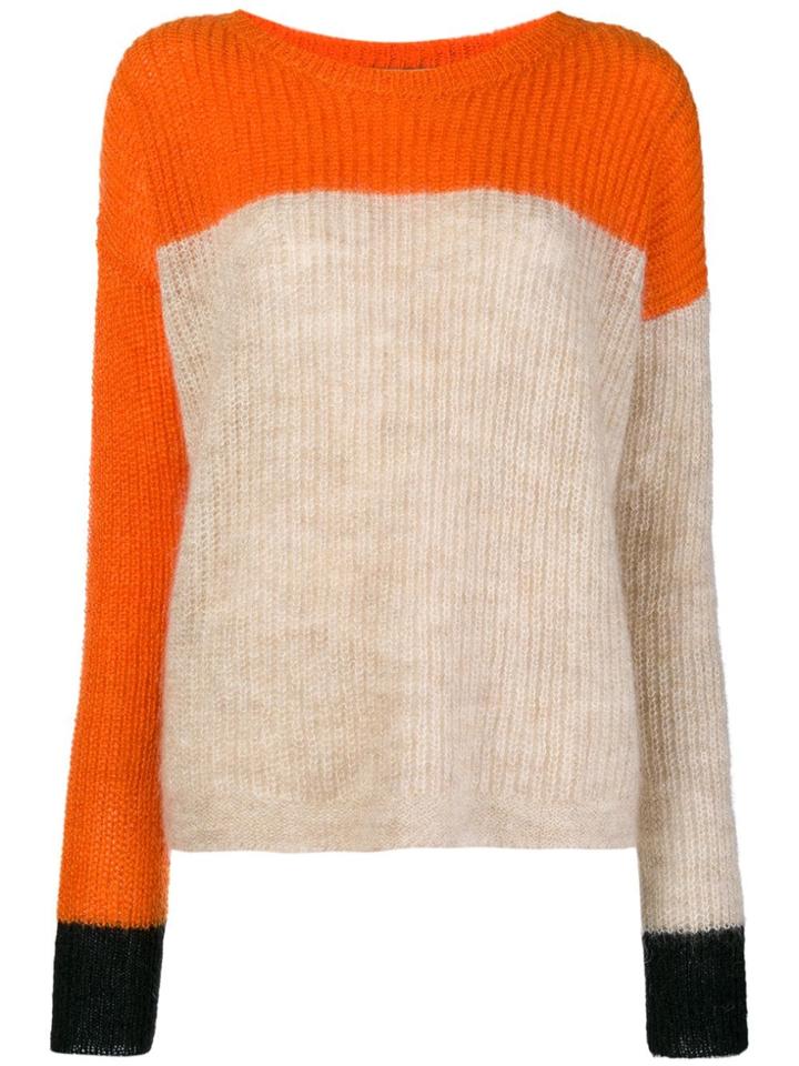 Mauro Grifoni Colour Block Jumper - Yellow & Orange