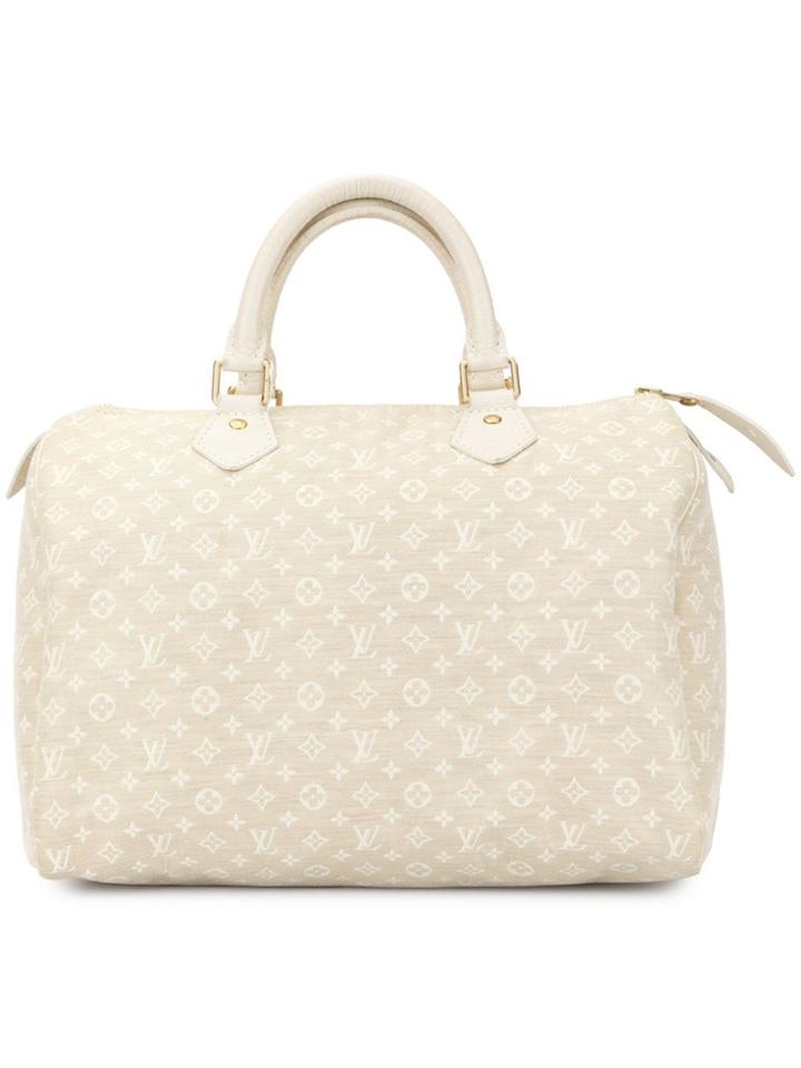 Louis Vuitton Vintage Speedy 30 Hand Bag - White