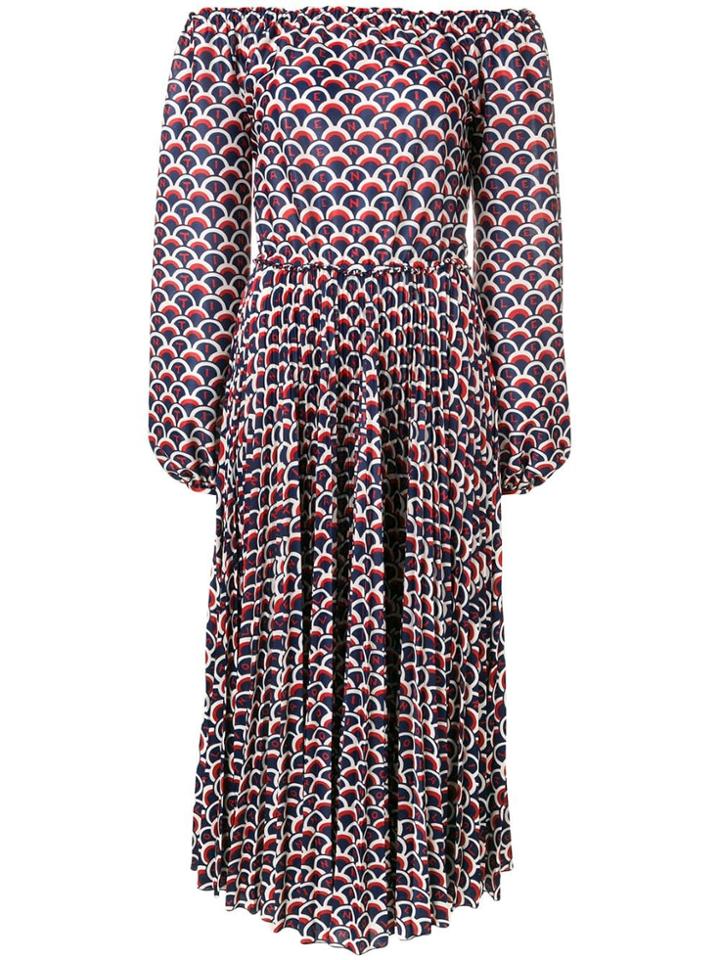 Valentino Retro Print Logo Dress - Blue