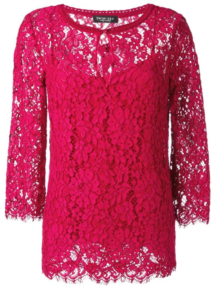 Twin-set Longsleeved Lace Blouse
