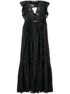 Alberta Ferretti Embroidered Dress - Black