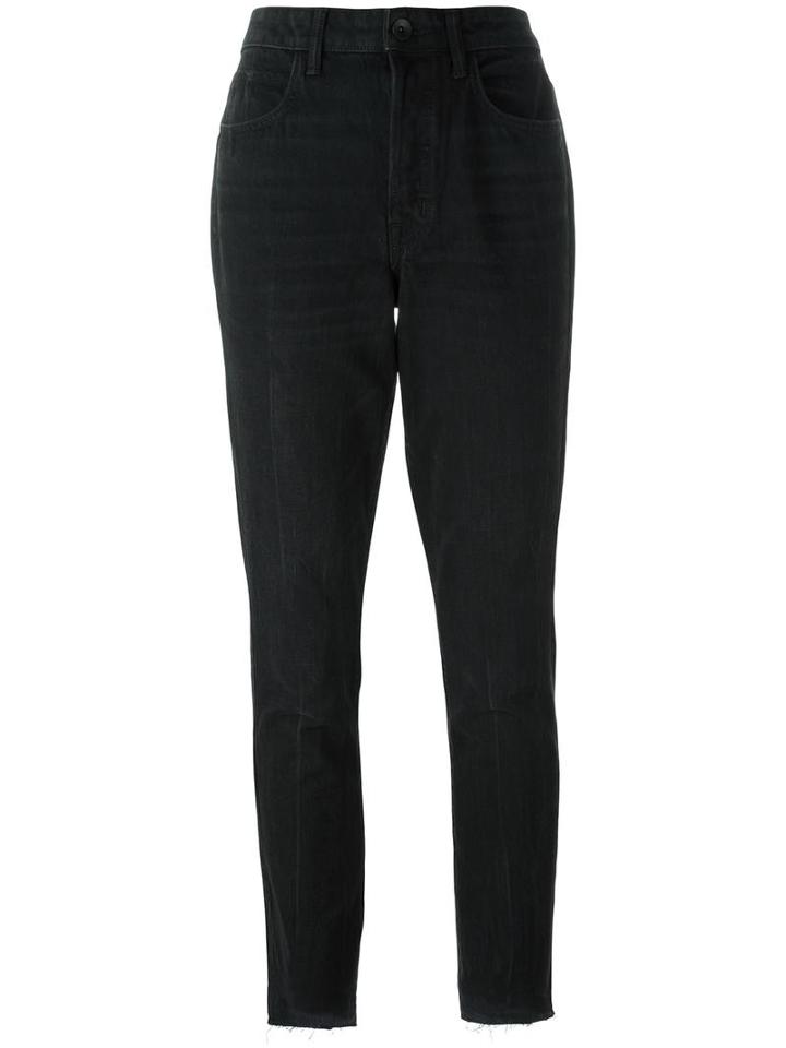 Helmut Lang Slim-fit Cropped Jeans, Women's, Size: 27, Black, Cotton/polyester