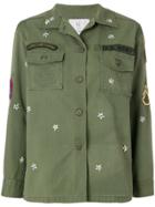 As65 Embroidered Flower Shirt - Green