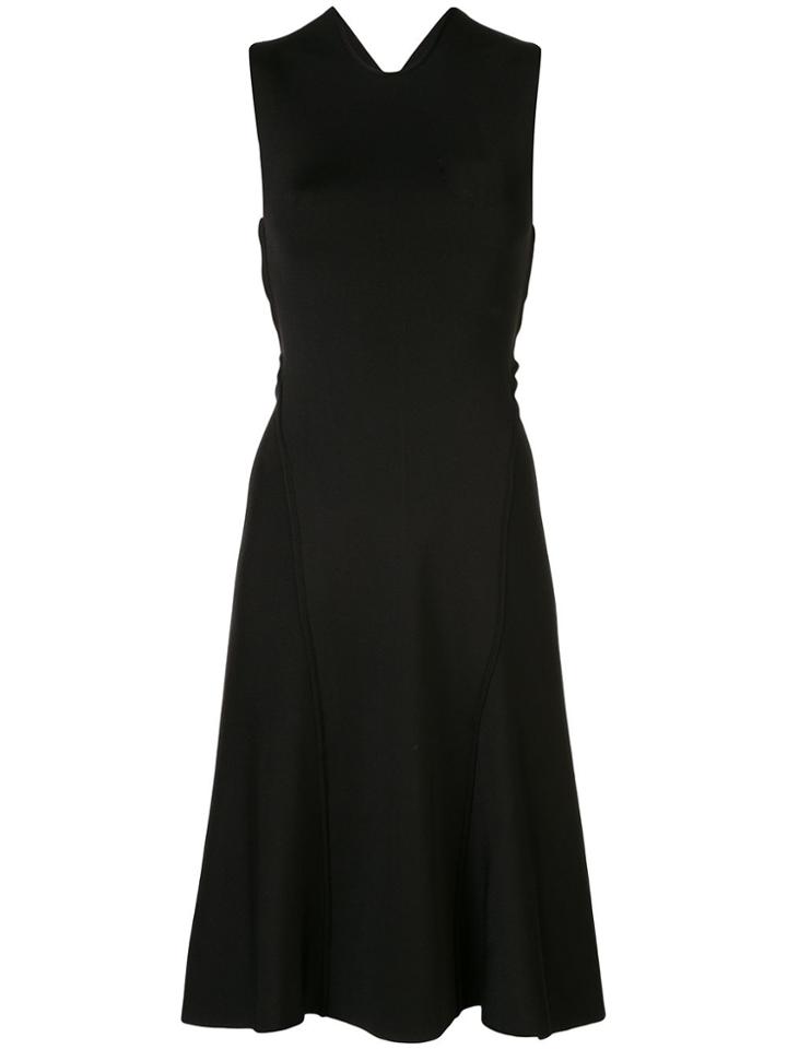 Victoria Beckham Cross Back Midi Dress - Black