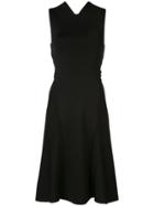 Victoria Beckham Cross Back Midi Dress - Black