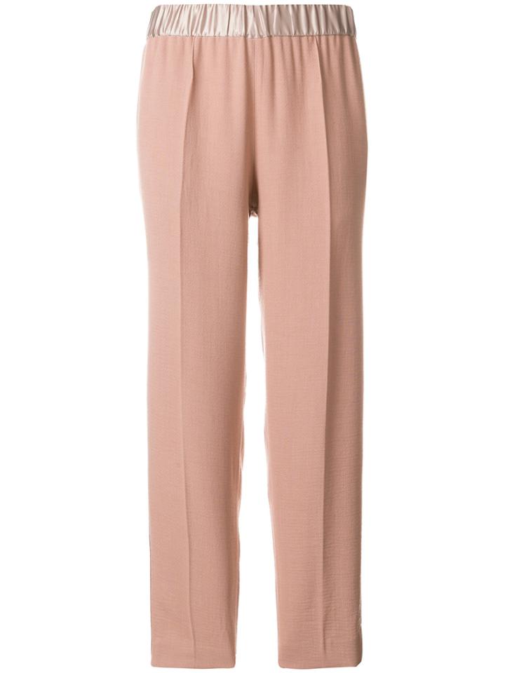 Forte Forte High-waisted Trousers - Pink & Purple