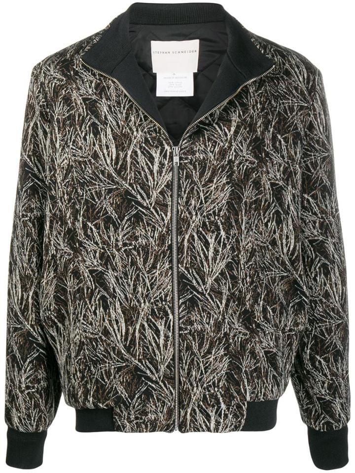 Stephan Schneider Abstract-print Bomber Jacket - Black