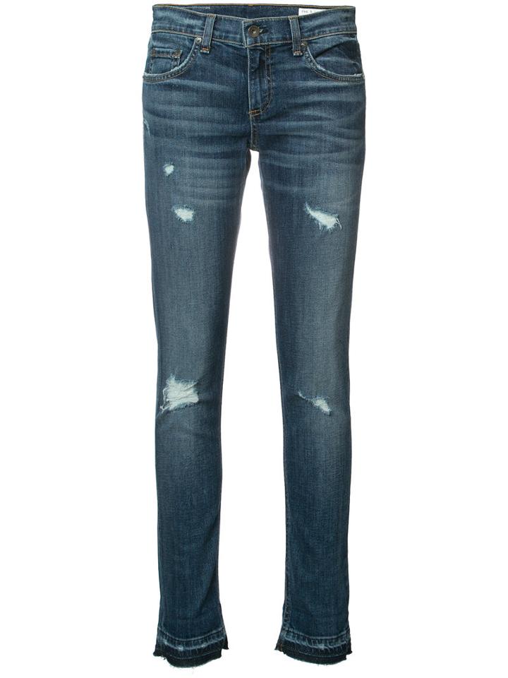 Rag & Bone /jean Slim-fit Jeans, Women's, Size: 27, Blue, Cotton/polyurethane