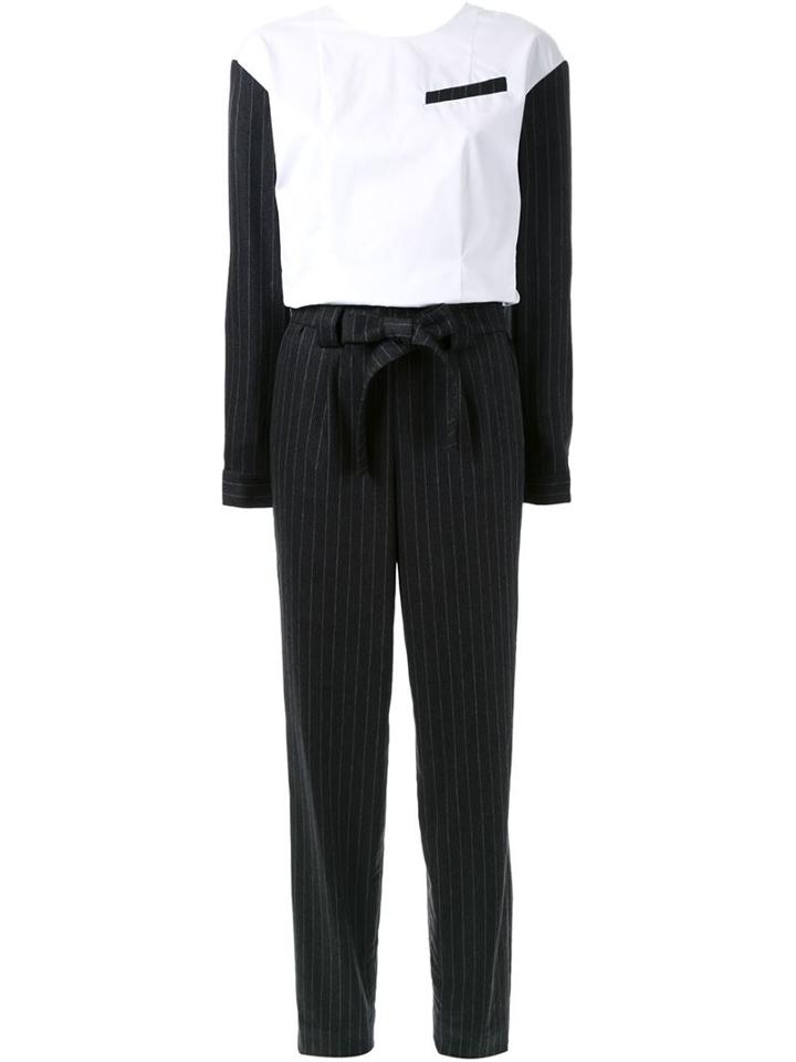 Each X Other Pinstripe Jumpsuit, Women's, Size: Small, Grey, Spandex/elastane/wool/polyimide