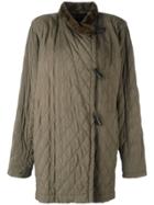 Yves Saint Laurent Vintage Fur Trim Padded Jacket - Green