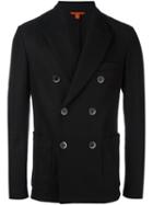 Barena Double Breasted Blazer, Men's, Size: 54, Black, Cotton/polyamide/virgin Wool