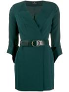 Elisabetta Franchi Belted Wrap Dress - Green