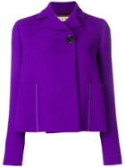 Marni Single Button Cropped Jacket - Pink & Purple