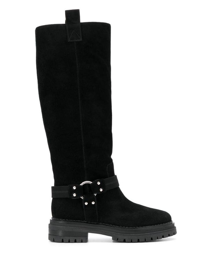 Sergio Rossi Motor Knee-high Boots - Black