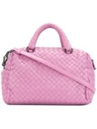 Bottega Veneta Twilight Intrecciato Nappa Top Handle Bag - Pink &