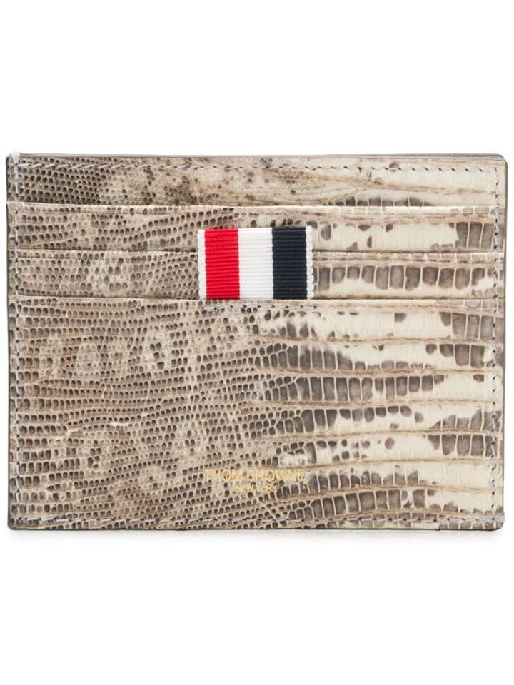 Thom Browne Lizard Note Cardholder - Neutrals