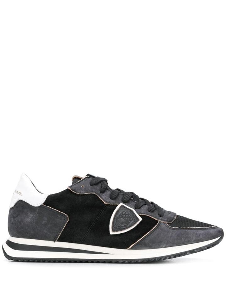 Philippe Model Tropez Suede Sneakers - Black