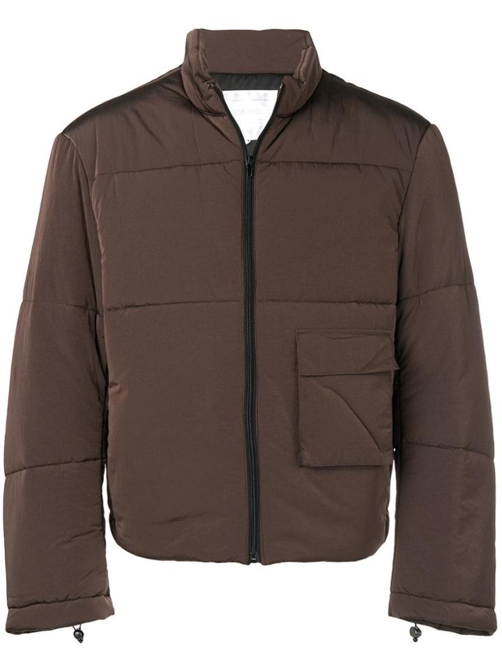 Oakley Back Zip Puffer Jacket - Brown