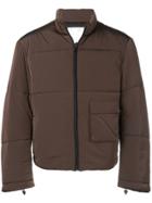 Oakley Back Zip Puffer Jacket - Brown