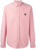 Kenzo Mini Tiger Button Down Shirt, Men's, Size: Medium, Pink/purple, Cotton