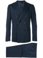 Tonello Double Breasted Suit, Men's, Size: 50, Blue, Spandex/elastane/viscose/virgin Wool