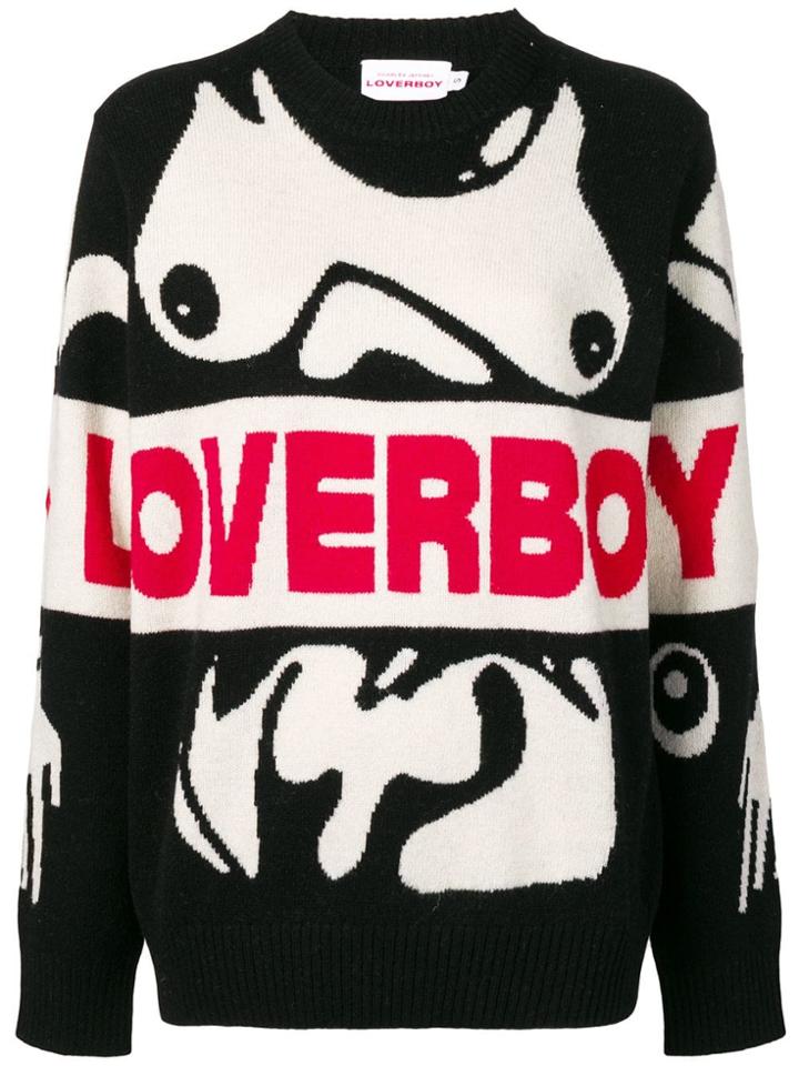 Charles Jeffrey Loverboy Logo Intarsia Jumper - Black