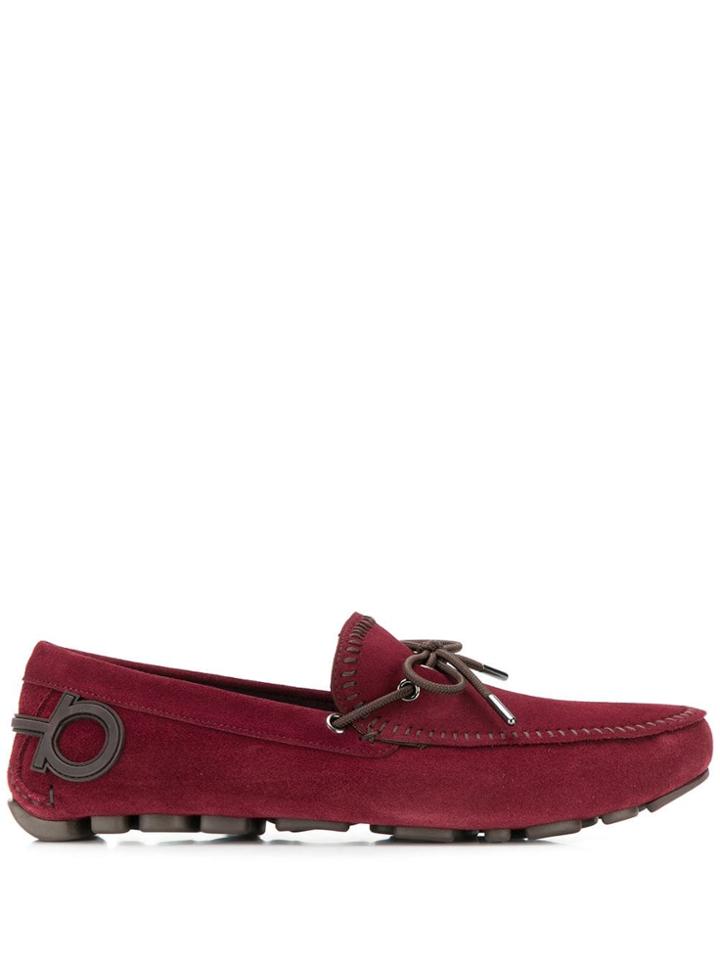 Salvatore Ferragamo Classic Boat Loafers - Red