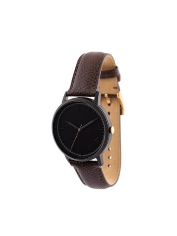 Forty Five Ten X Fossil Black Dial Watch, Adult Unisex, Brown