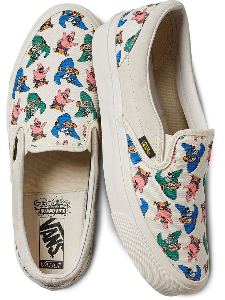 Vans X Spongebob Graphic Slip On Sneakers - White