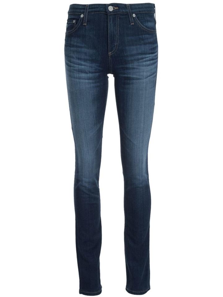 Ag Jeans Stonewashed Jeans, Women's, Size: 31, Blue, Cotton/spandex/elastane