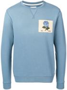 Kent & Curwen Embroidered Rose Sweatshirt - Blue
