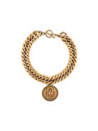 Roberto Cavalli Medallion Chunky Chain Necklace - Metallic