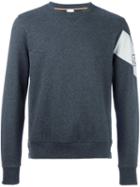 Moncler Gamme Bleu Contrasting Armband Sweatshirt, Men's, Size: Small, Grey, Cotton