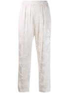 Guardaroba Floral Print Trousers - White