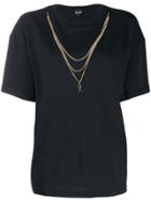 Just Cavalli Chain Embellished T-shirt - Black