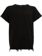 The Soloist Distressed Short Sleeve T-shirt, Men's, Size: 46, Black, Cotton