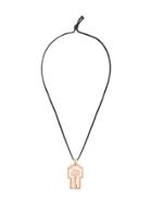 Gavello 18kt Rose Gold Tattoo Cross Diamond Necklace - Pink & Purple