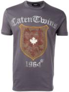 Dsquared2 Caten Twins Plaque T-shirt, Men's, Size: Medium, Pink/purple, Cotton
