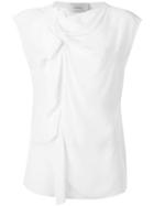 3.1 Phillip Lim Gathered Detail Blouse, Women's, Size: 8, White, Silk