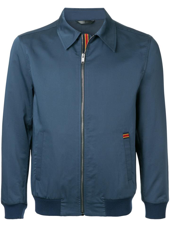 Gieves & Hawkes Zipped Fitted Jacket - Blue