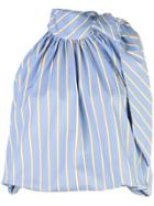 Silvia Tcherassi Striped Halterneck Blouse - Blue