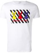 Iceberg Bugs Bunny Print T-shirt, Men's, Size: Medium, White, Cotton/spandex/elastane/pvc