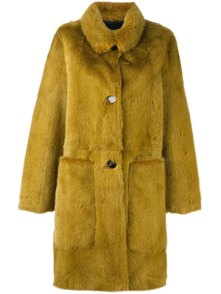 Yves Salomon Mink Fur Midi Coat