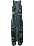 Missoni - Striped Sleeveless Long Cardigan - Women - Acetate/polyester - 42, Blue, Acetate/polyester