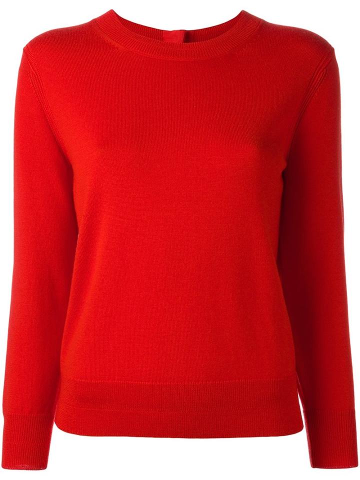 Marc Jacobs Buttoned Jumper, Women's, Size: Medium, Red, Wool