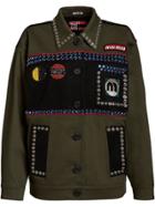 Miu Miu Embellished Shirt Jacket - Green