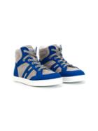 Hogan Kids Rebel Hi-top Sneakers, Boy's, Size: 22, Blue